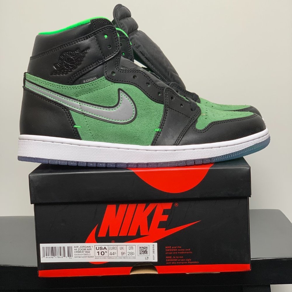 Air Jordan 1 Retro High Zoom Zen Green Sz 10.5 DS